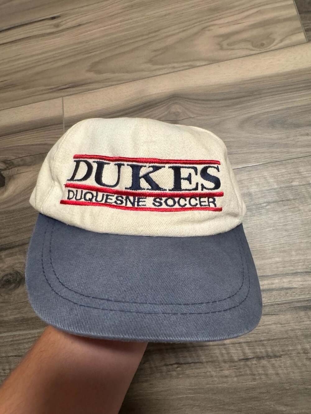 Vintage Duquesne University Dukes Soccer Strapback Hat Cap